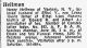 Henry Heitman - Death notice in Chicago Tribune, 1965