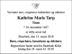 Kathrine Marie Tarp (nee Stenger)