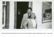 Anna Marie Hall (nee Rossen) and daughter Helen Ann Hall at the bus stop in Mentor, Minnesota after visiting her sister Edna Katherine Rossen and her husband James Henry Casey in 1947 or later