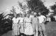 Peter Christian Nelsen and wife Anna Elsie (nee Rossen) with their children in 1950s