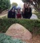 Viggo Viking, Erling Tage and Irma Marie Rossen at their grandfather Kurt Rossen´s grave