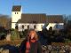 Mary Ballantine (nee Franks) in front of the Brede Church in Bredebro, Denmark